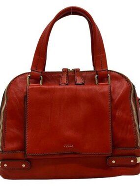 FURLA Red Leather Handbag